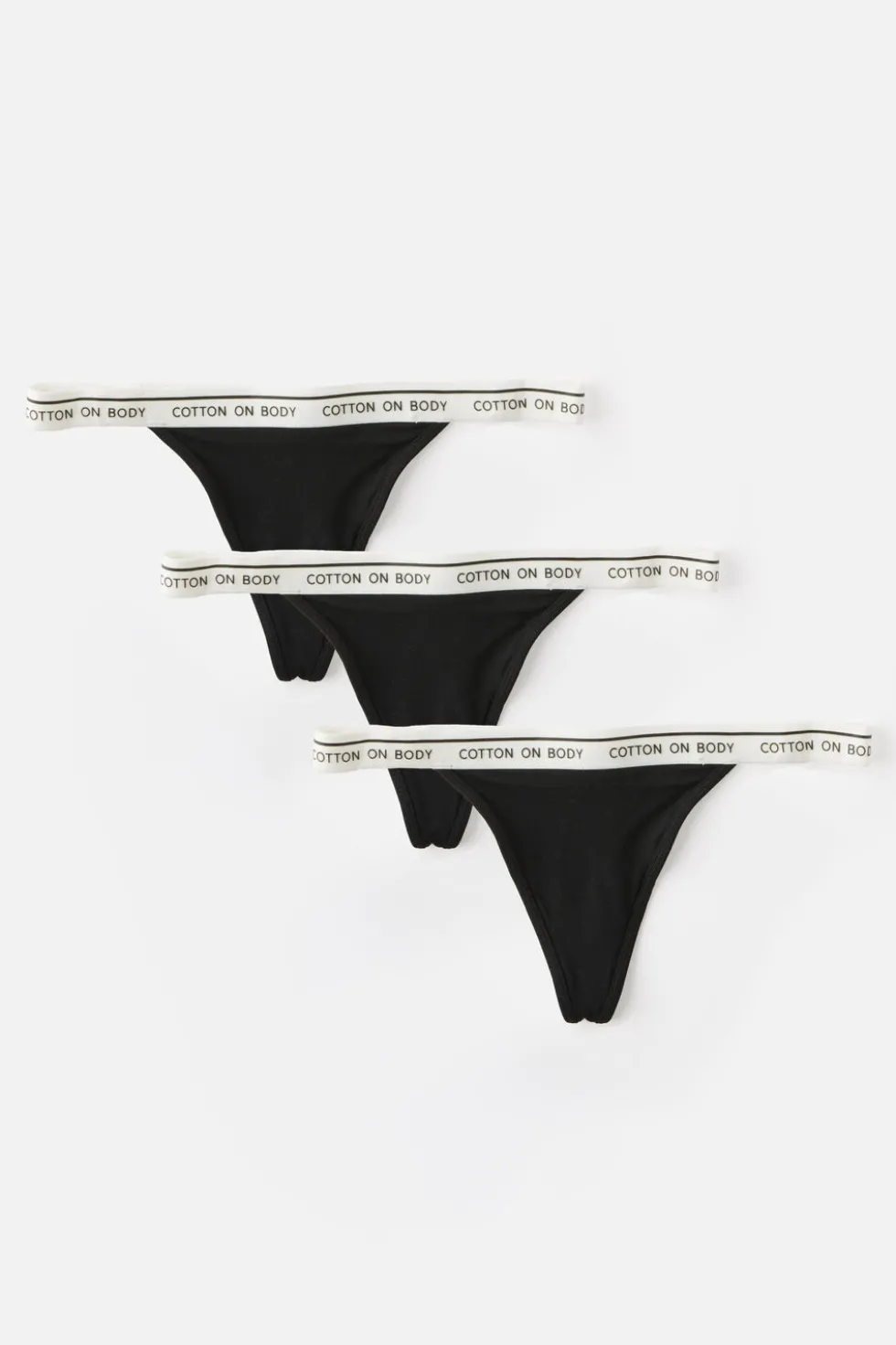 3 Pack Branded Cotton G-String Brief