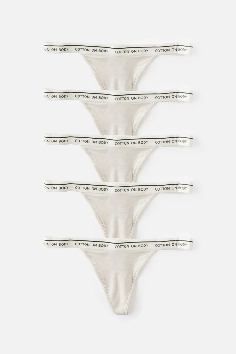 5 Pack Branded Cotton G-String Brief