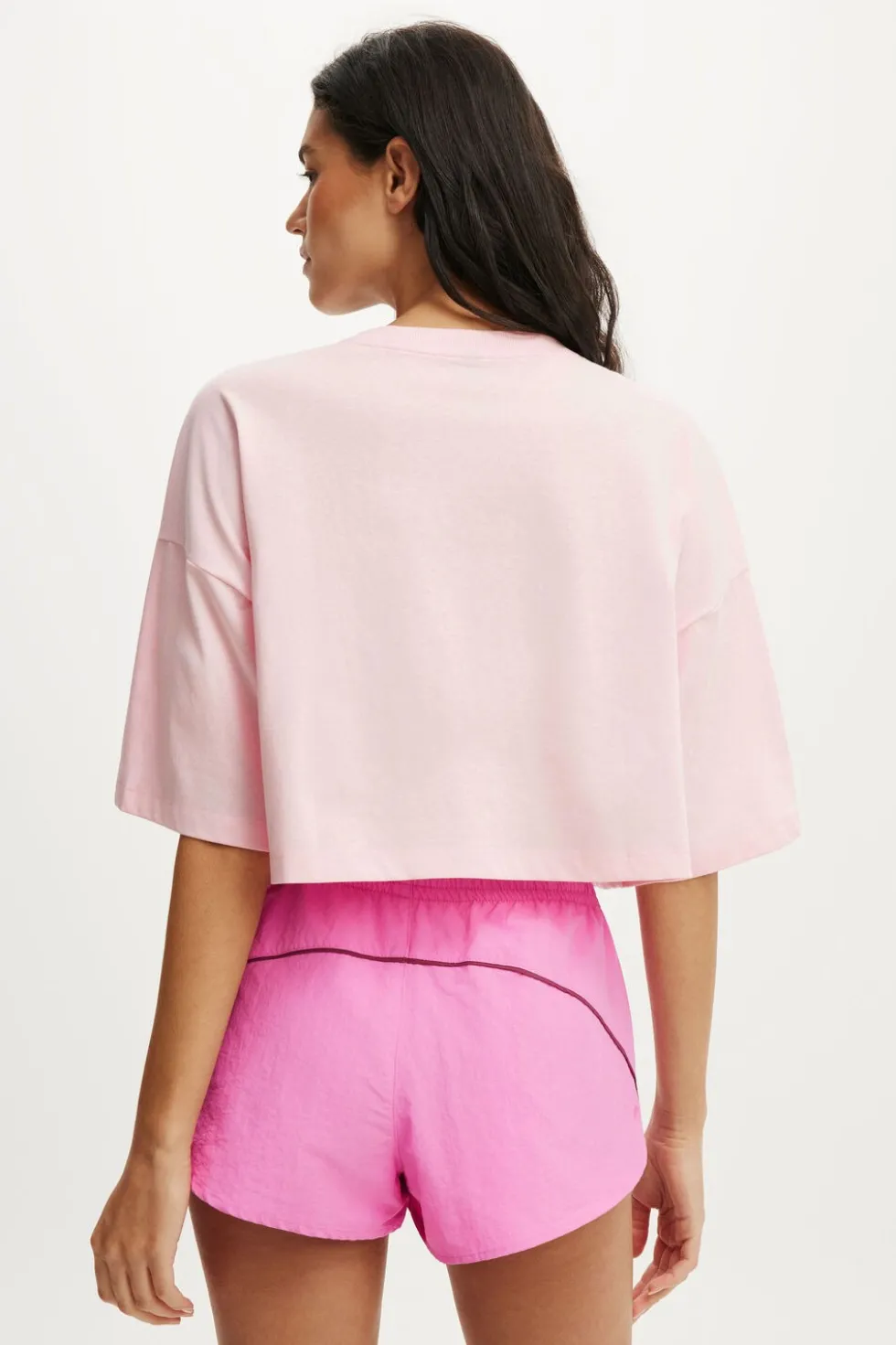 Active Mesh Cropped Graphic Tee
