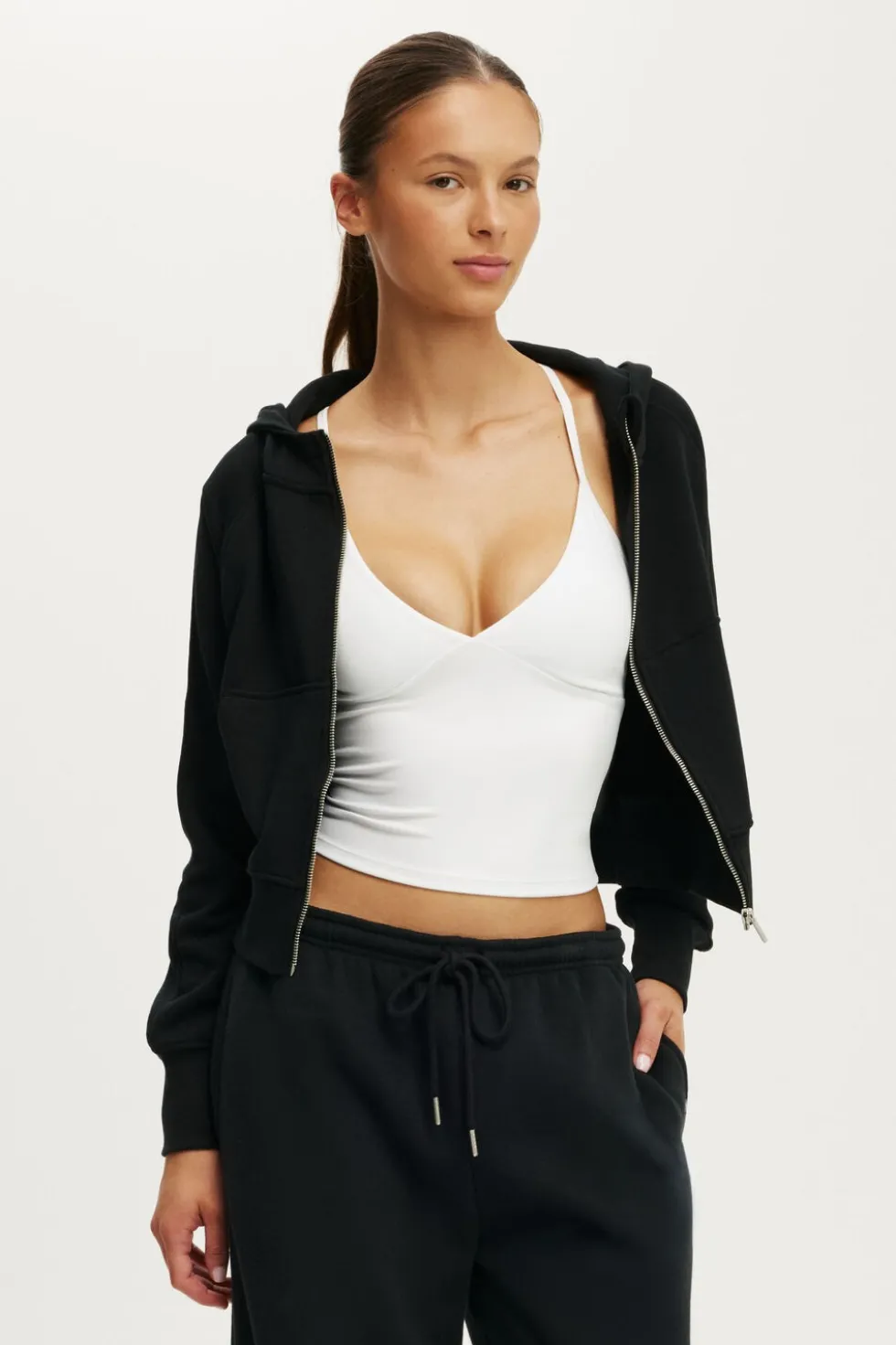 Active Raglan Zip Through Hoodie