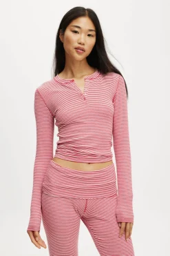 Airy Soft Henley Long Sleeve