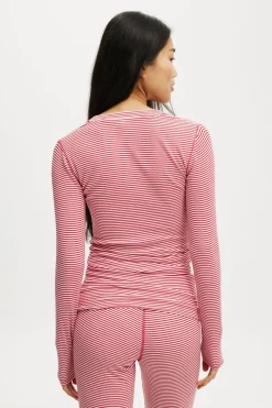 Airy Soft Henley Long Sleeve