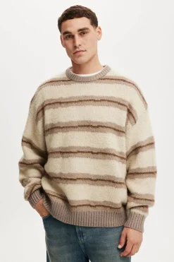 Box Fit Fuzzy Crew Knit