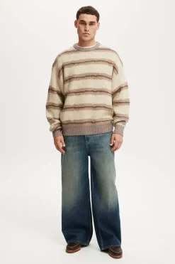 Box Fit Fuzzy Crew Knit