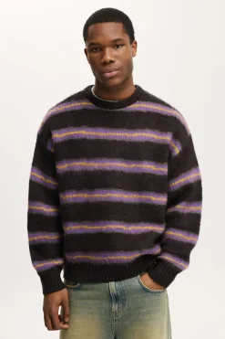 Box Fit Fuzzy Crew Knit
