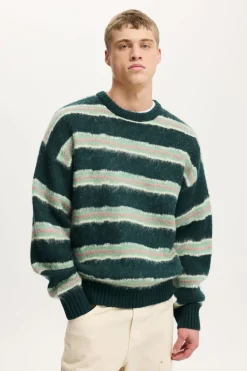 Box Fit Fuzzy Crew Knit