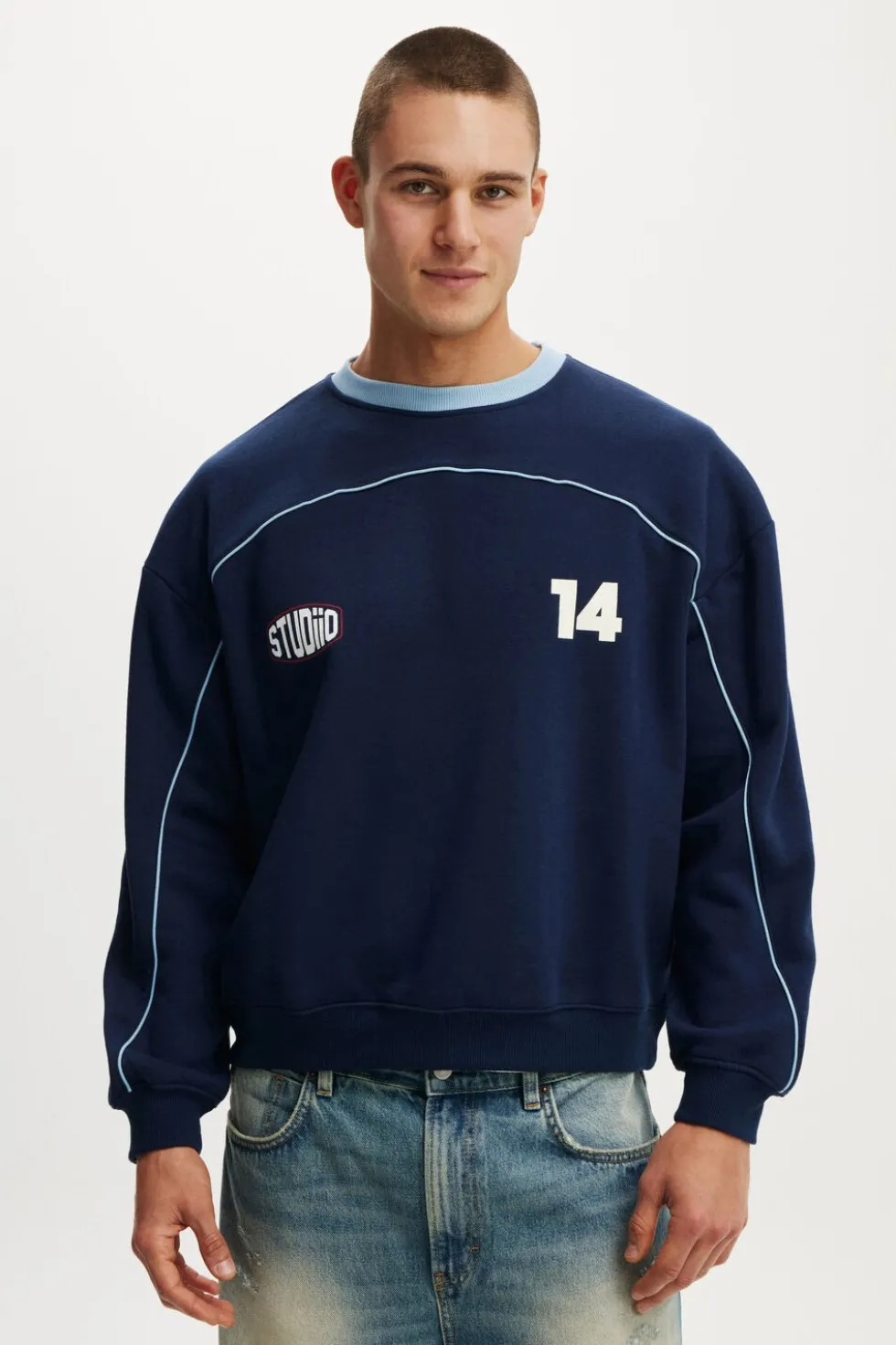 Box Fit Graphic Crew Sweater