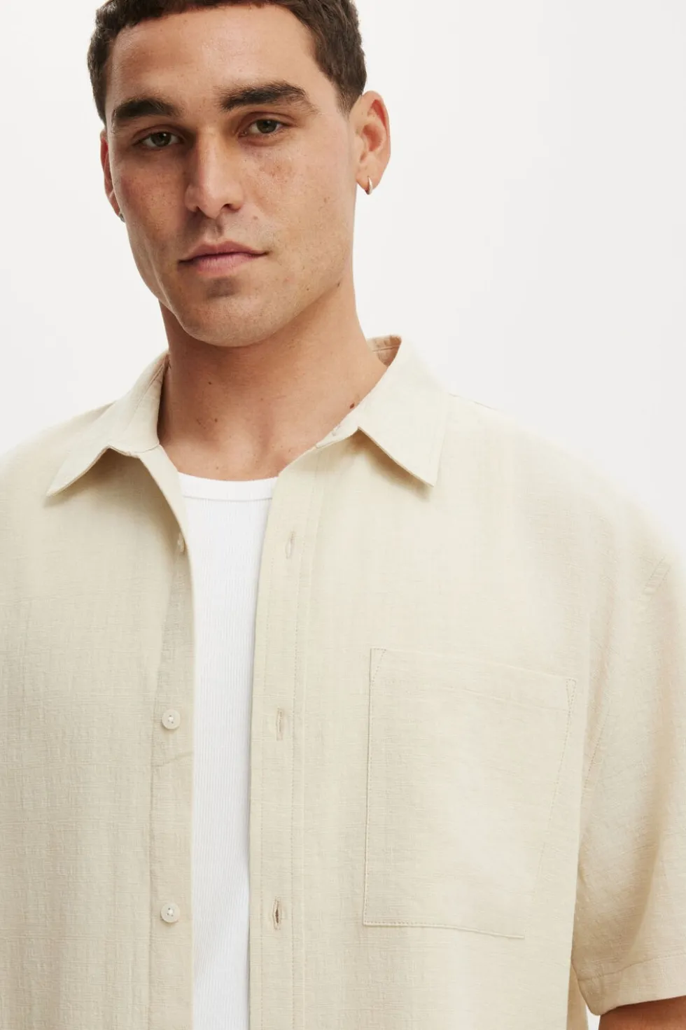 Boxy Fit Short Sleeve Shirt
