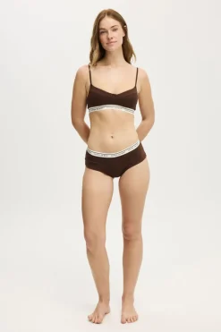Branded Cotton Balconette Bralette