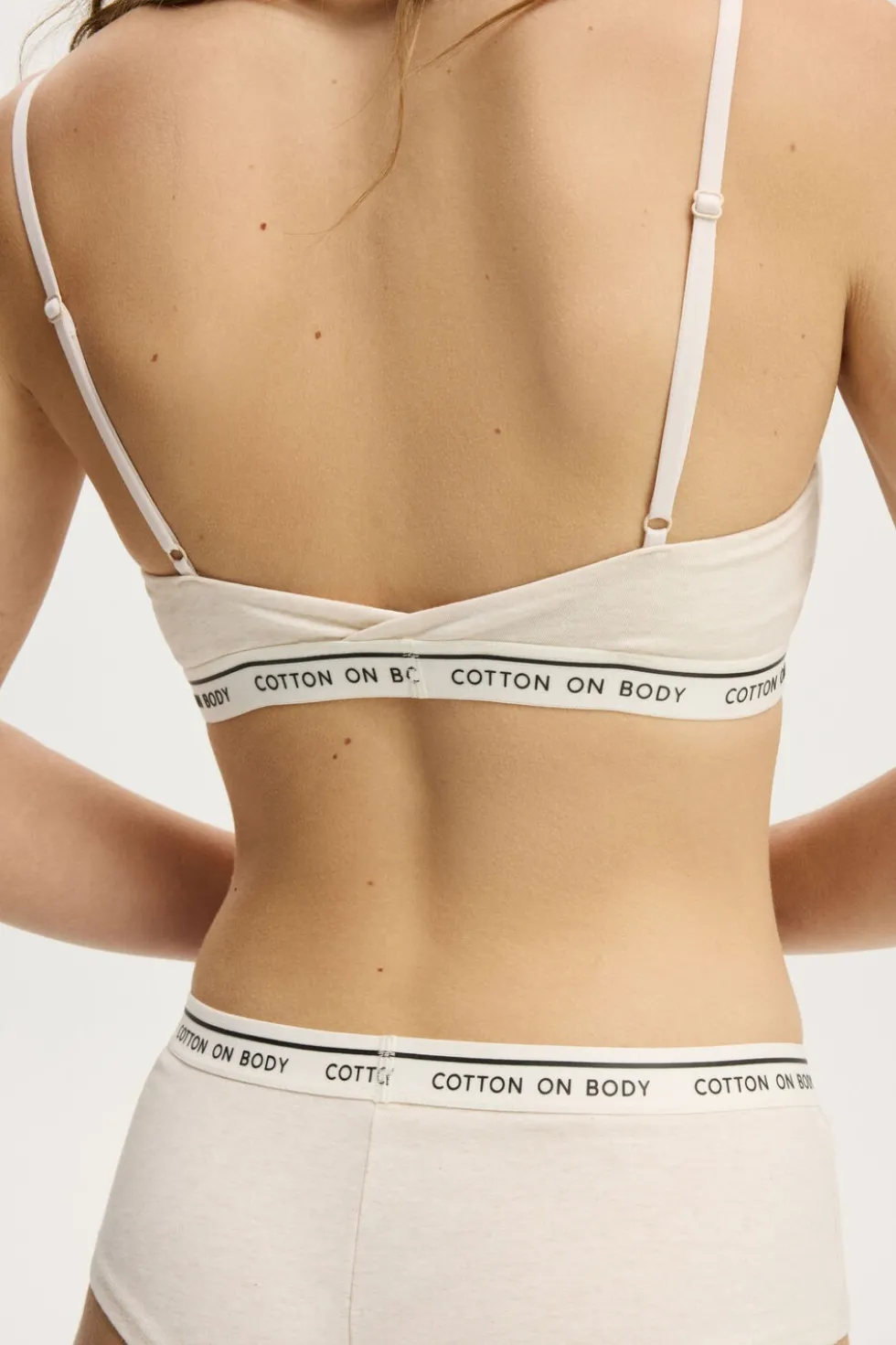 Branded Cotton Scoop Bralette