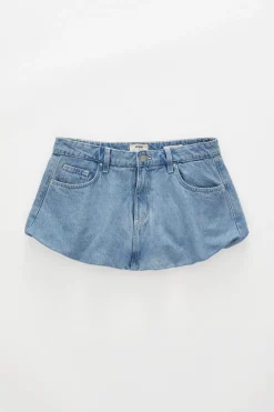 Bubble Denim Skirt