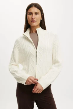 Cable Knit Bomber