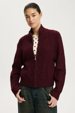 Cable Knit Bomber