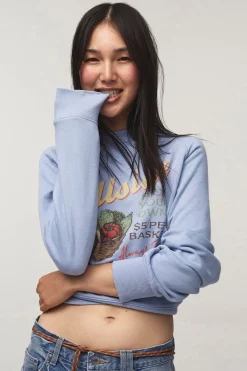 Classic Fleece Graphic Raglan Crew Sweatshirt