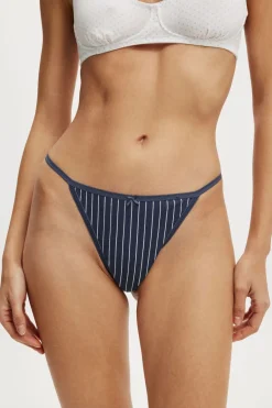 Cotton Pointelle G String Brief