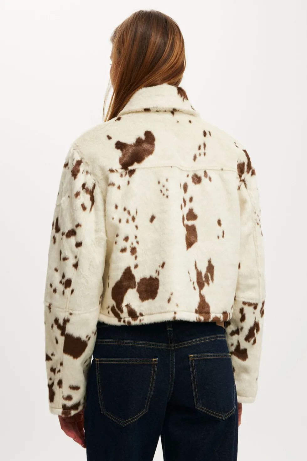 Cow Faux Fur Jacket