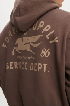 Cropped Fit Graphic Hoodie