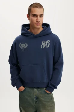 Cropped Fit Graphic Hoodie