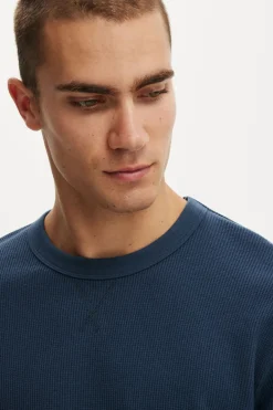 Cropped Fit Textured Long Sleeve