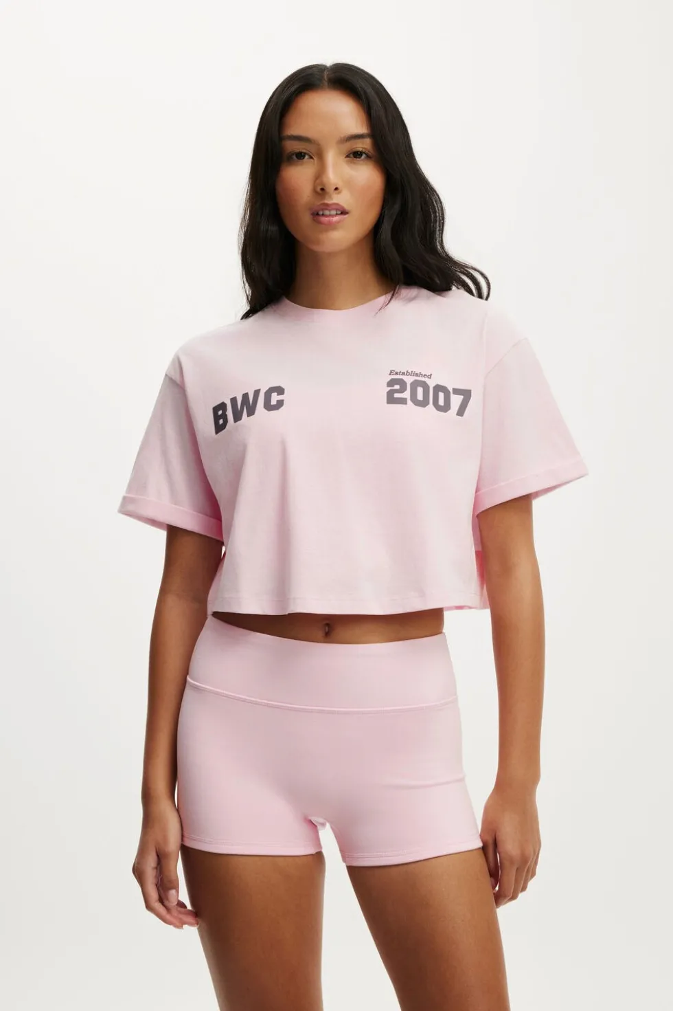 Cropped Graphic Active Tee