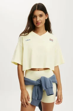 Cropped Graphic Sporty Tee
