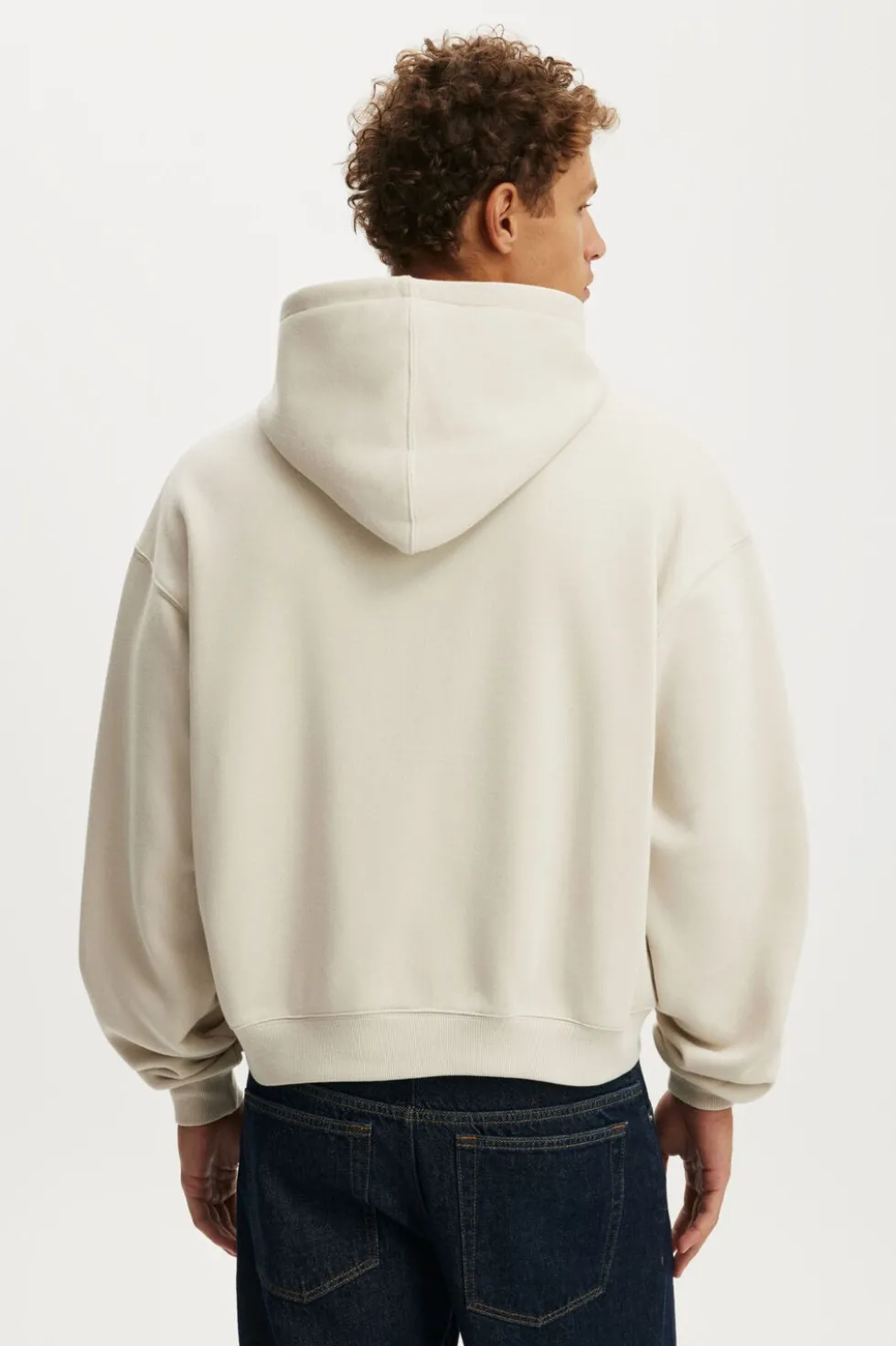 Cropped Zip Up Graphic Hoodie