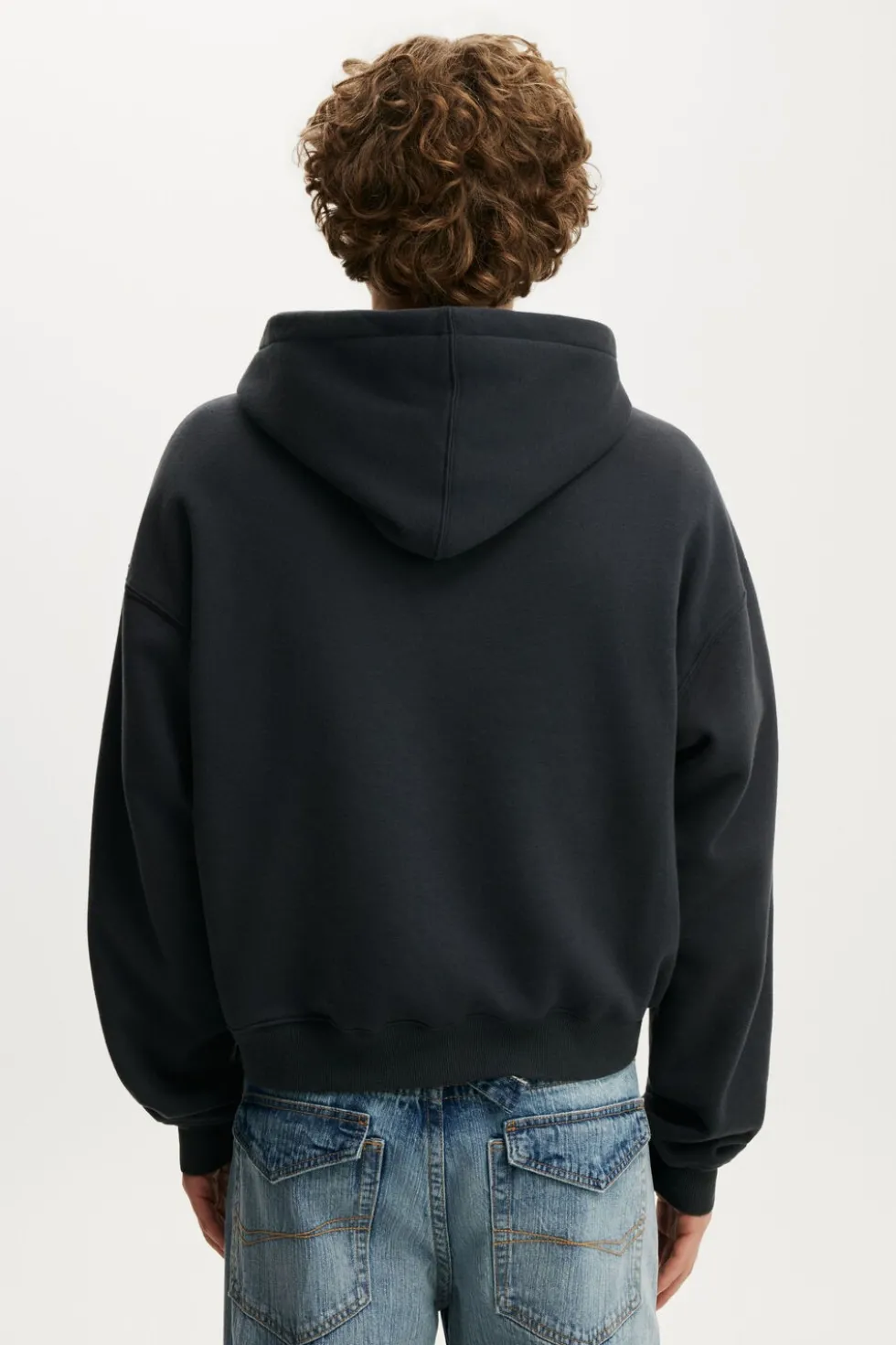 Cropped Zip Up Hoodie
