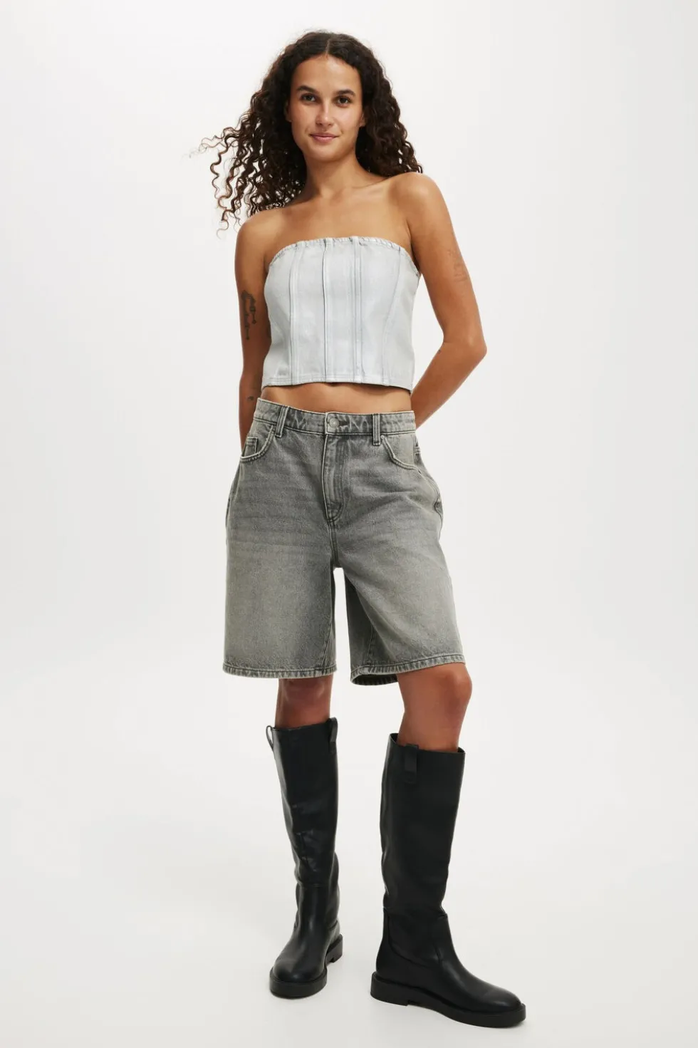 Denim Tube Top