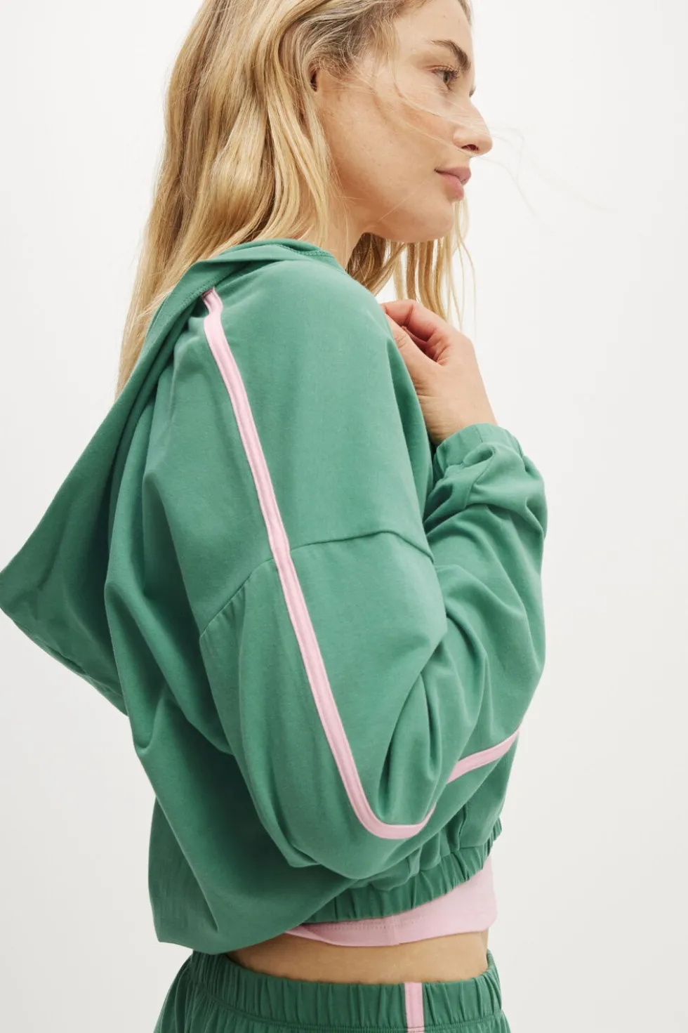 Departure Lounge Crop Hoodie