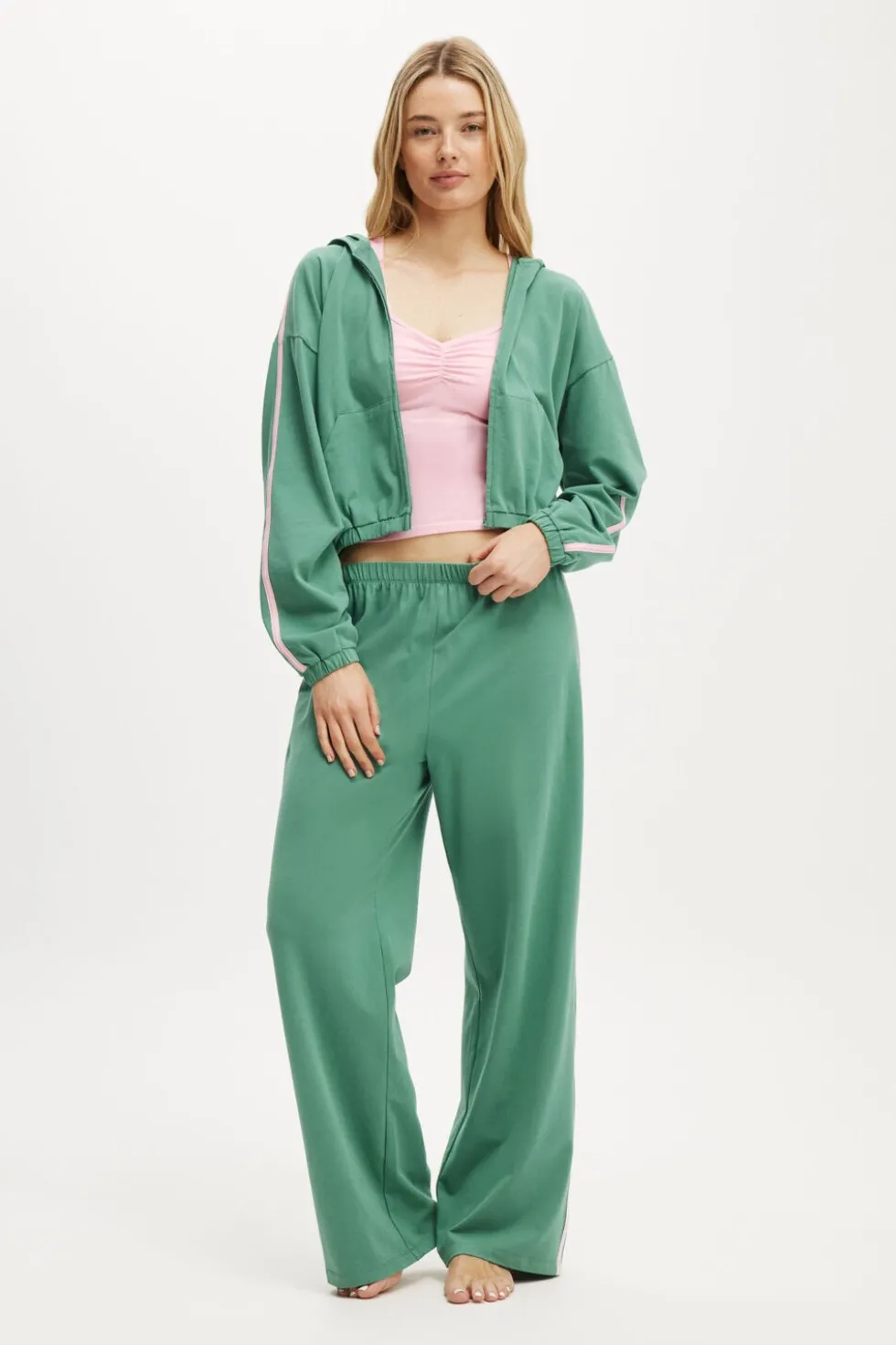 Departure Lounge Crop Hoodie