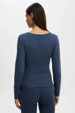 Dreamy Soft Henley Long Sleeve