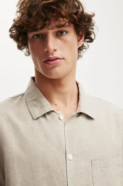 Eli Linen Blend Short Sleeve Shirt
