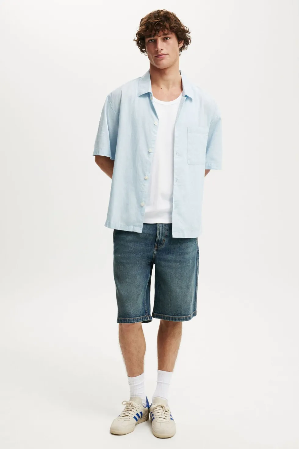 Eli Linen Blend Short Sleeve Shirt