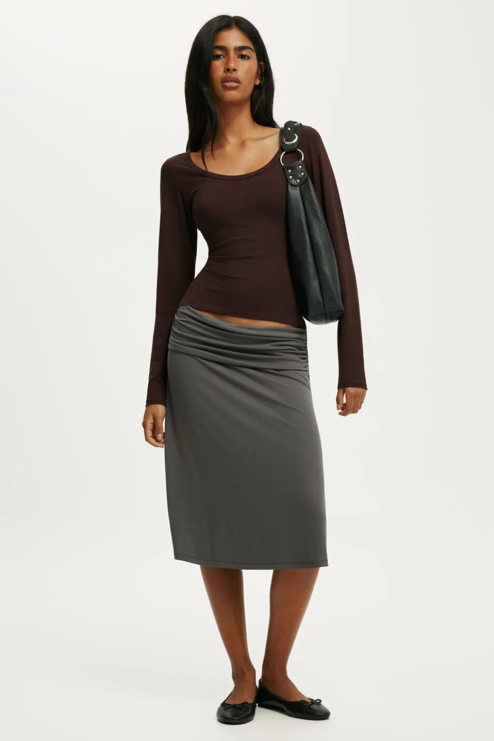 Everyday Smooth Scoop Neck Long Sleeve