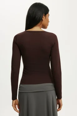Everyday Smooth Scoop Neck Long Sleeve