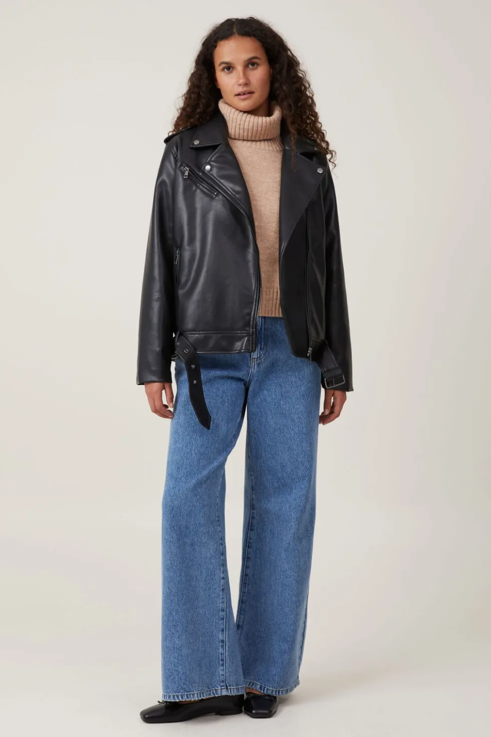 Faux Leather Biker Jacket