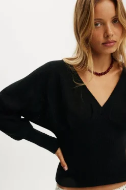Feather V Knit Top