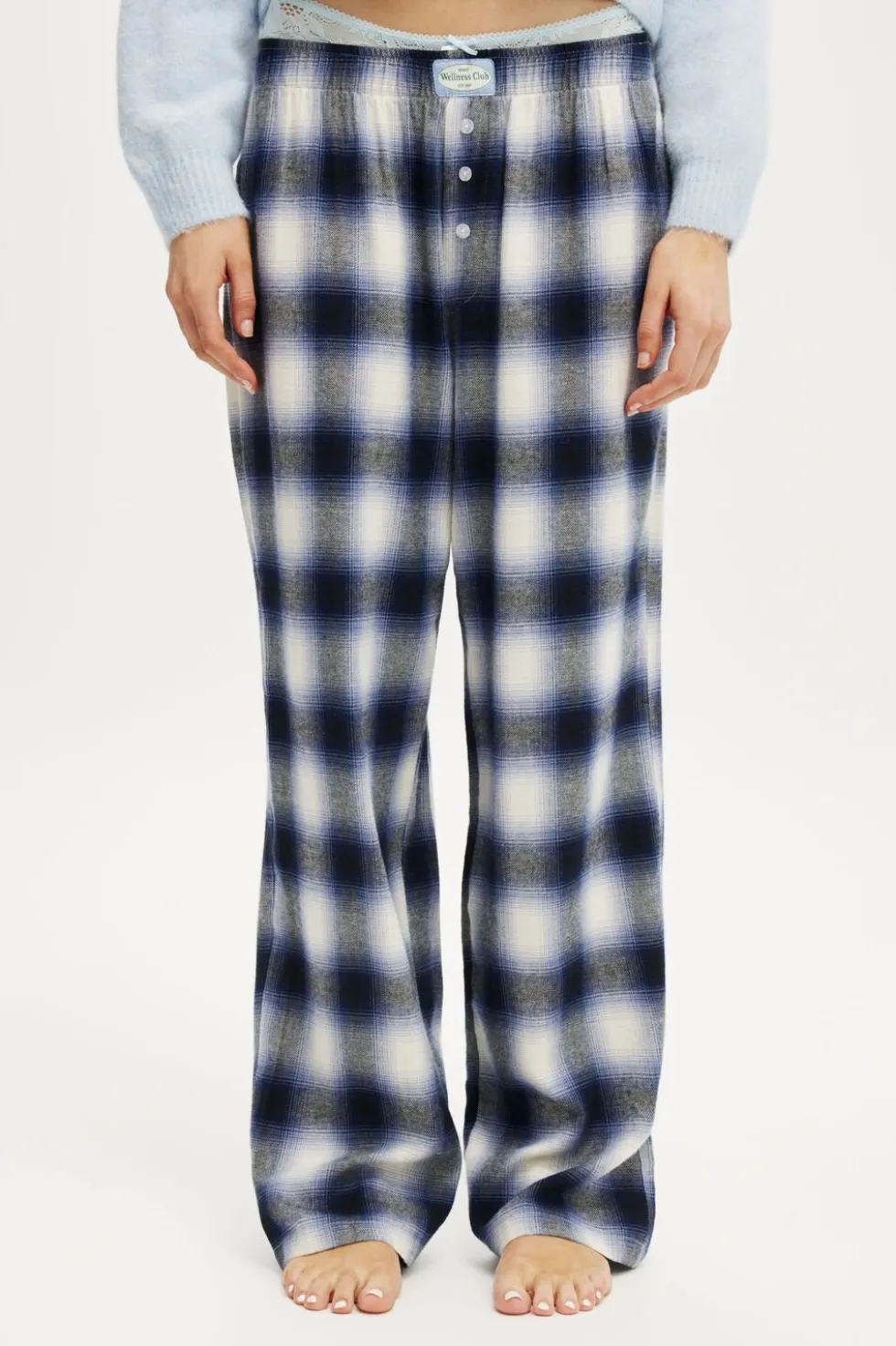 Flannel Wide Leg Pant