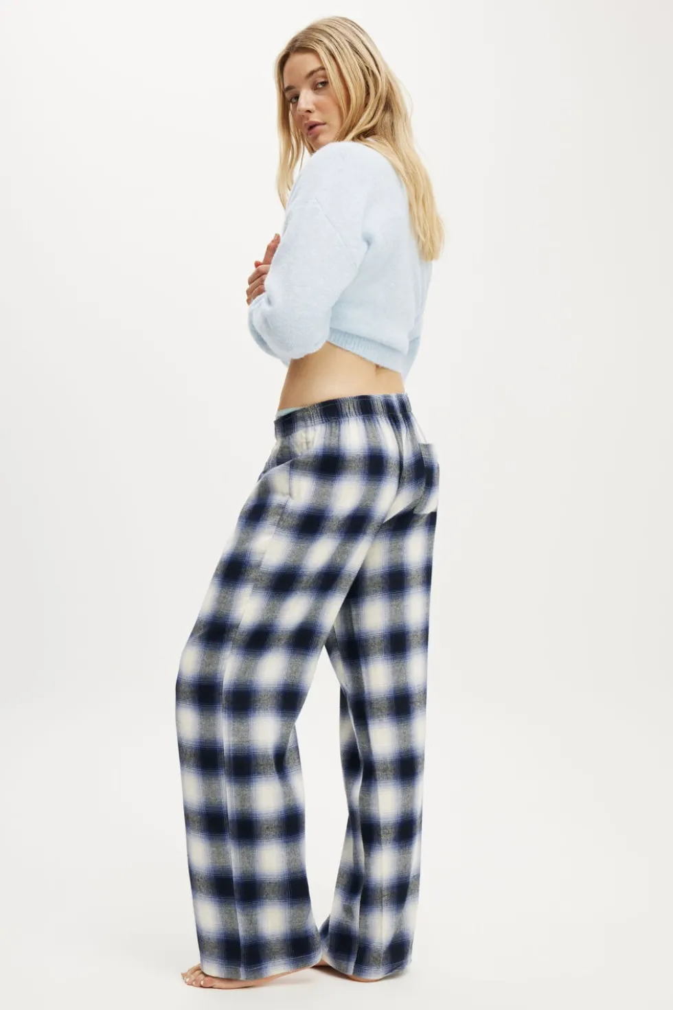 Flannel Wide Leg Pant