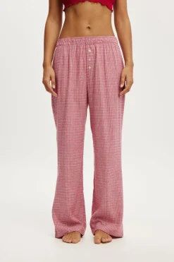 Flannel Wide Leg Pant