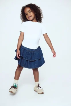 Frill Denim Skirt
