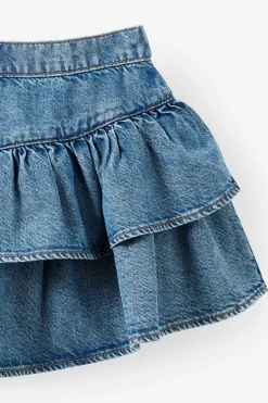 Frill Denim Skirt