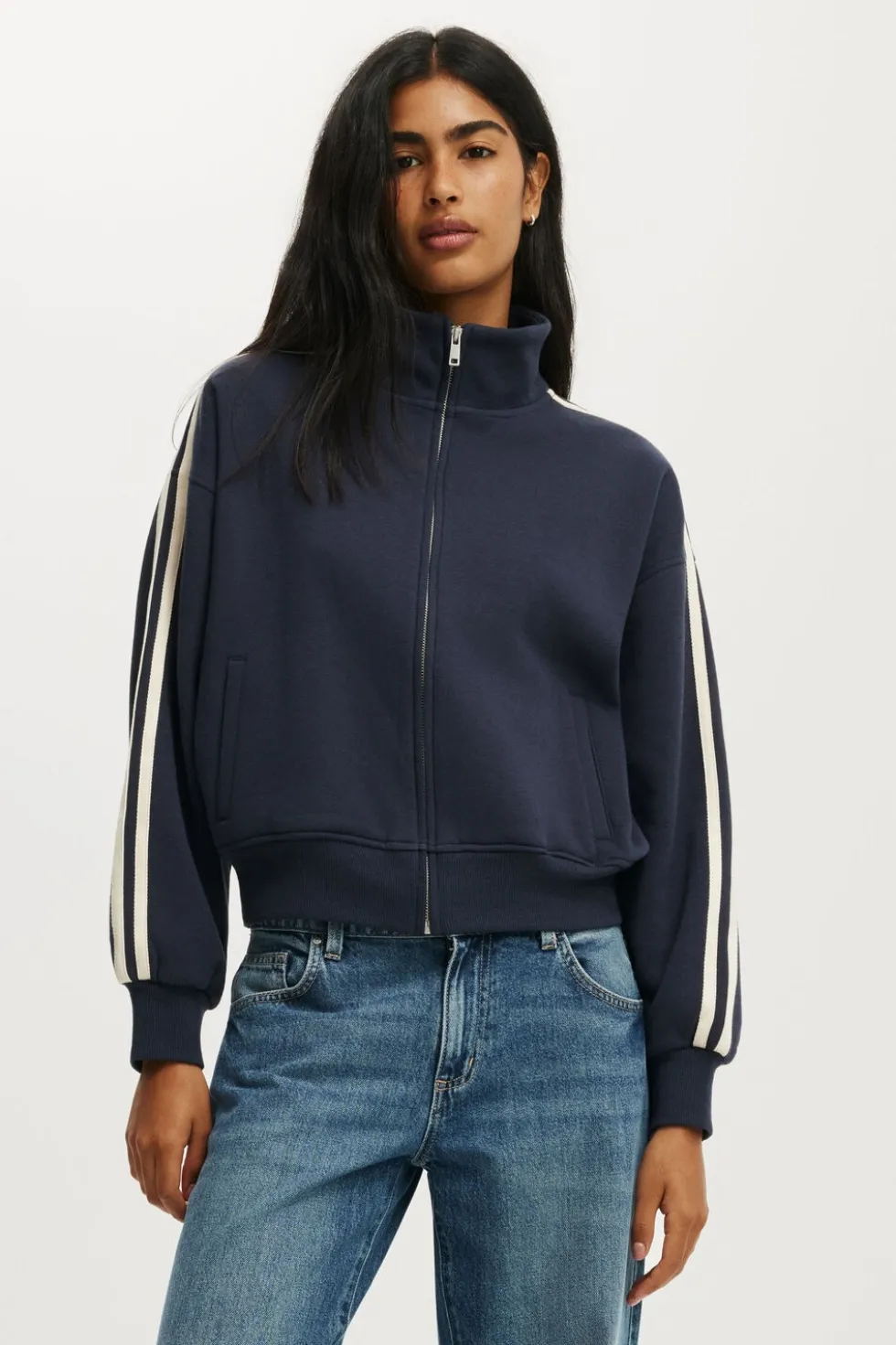 Funnel Neck Fleece Zip Through