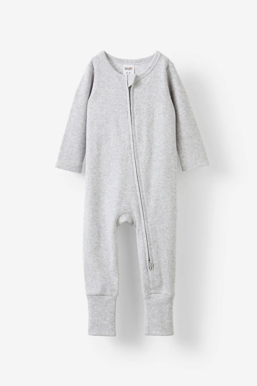 Growie Long Sleeve Rib All In One Romper