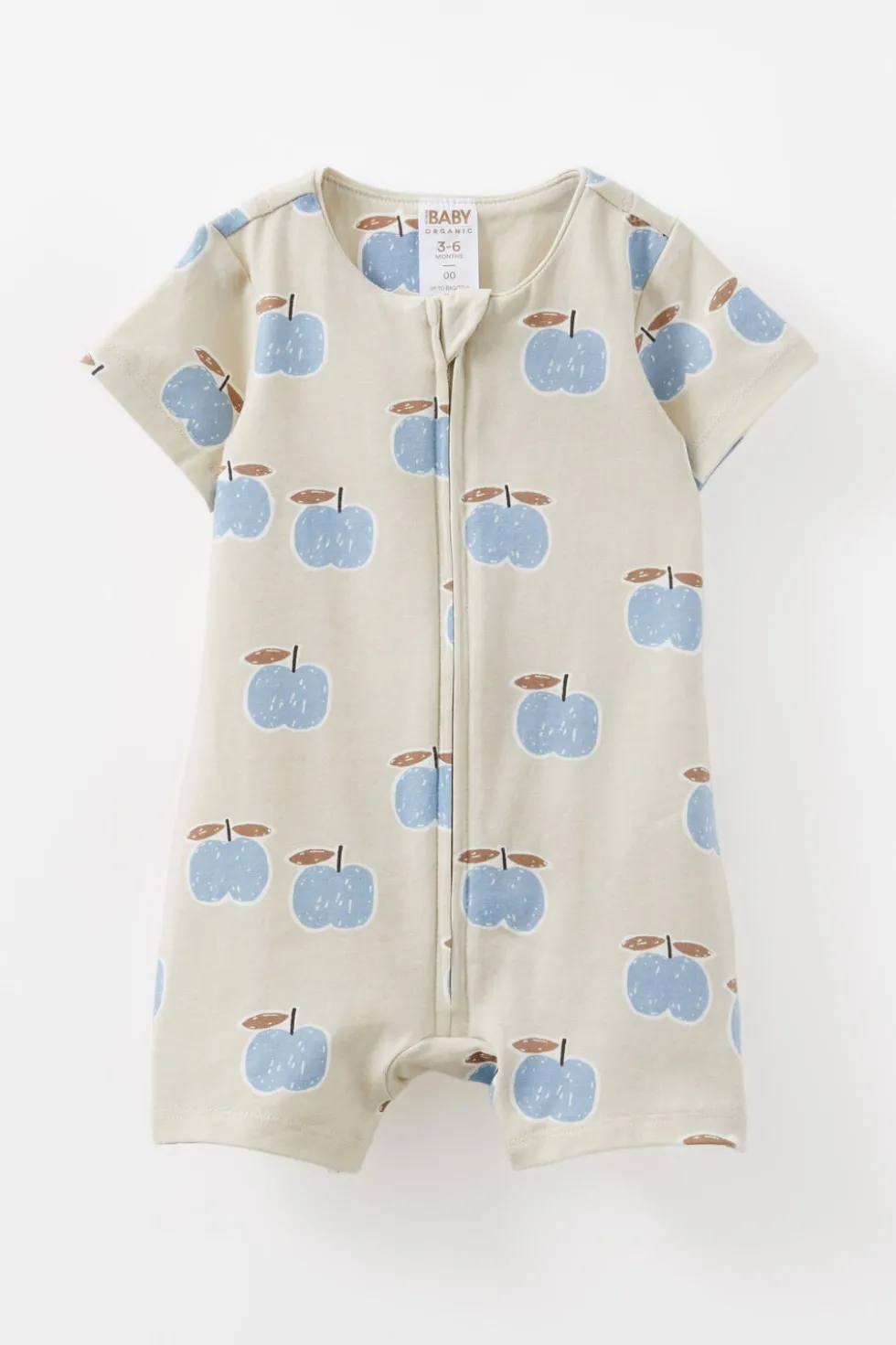 Growie Short Sleeve Zip All In One Romper