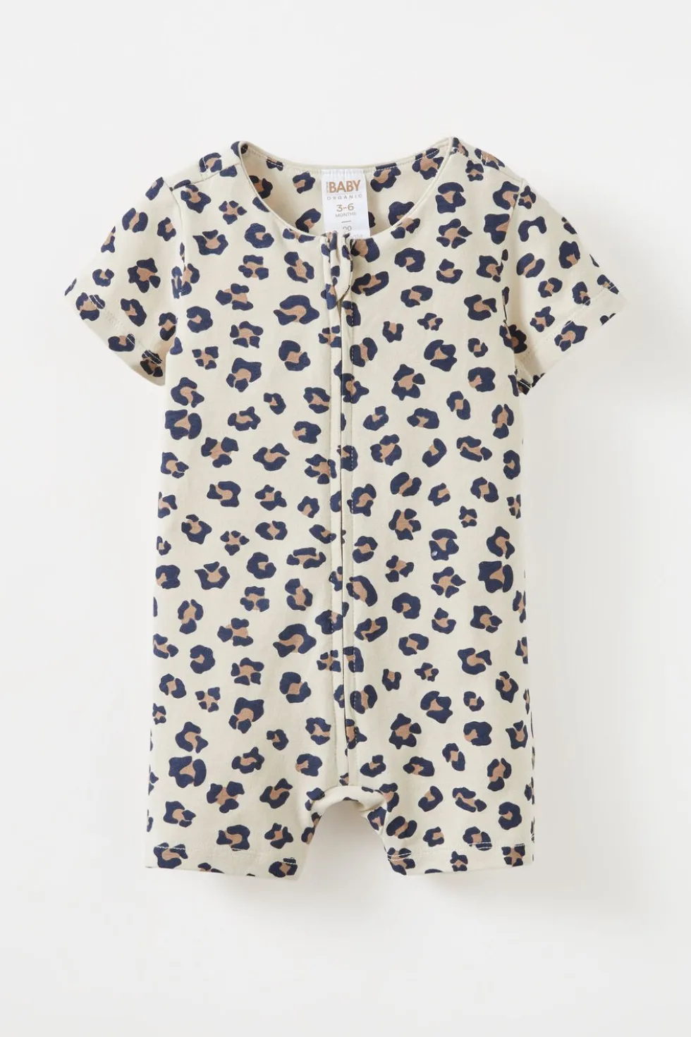 Growie Short Sleeve Zip All In One Romper