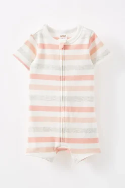 Growie Short Sleeve Zip All In One Romper