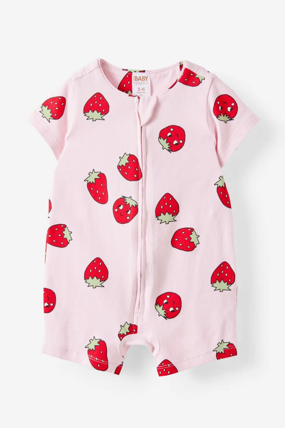 Growie Short Sleeve Zip All In One Romper