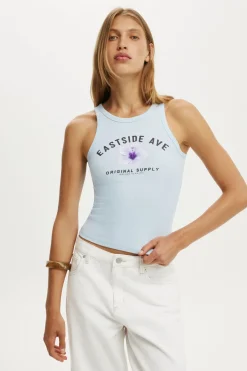 High Neck Graphic Tank