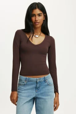Hold Me V Neck Long Sleeve
